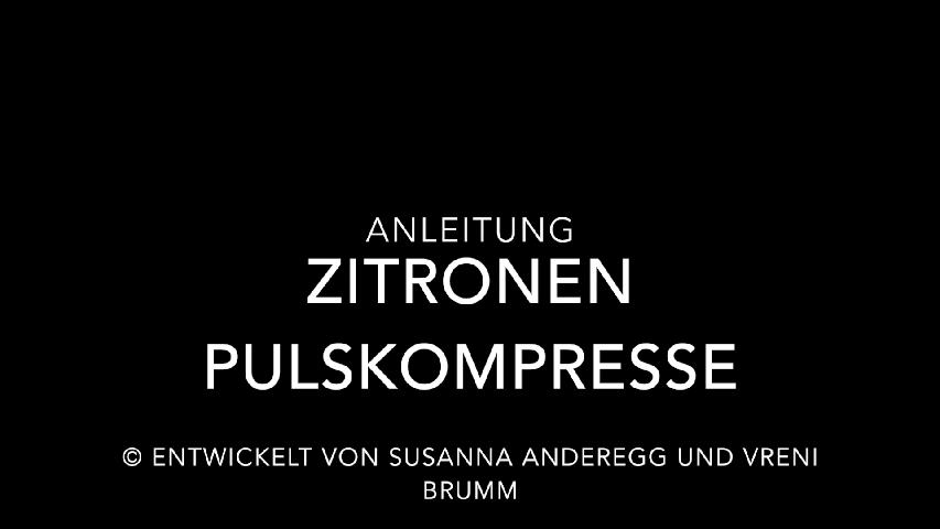 Anleitung Zitronen Pulskompresse kalt